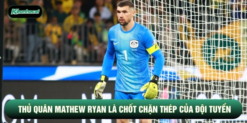 Thủ quân Mathew Ryan là chốt chặn thép của đội tuyển Thủ quân Mathew Ryan là chốt chặn thép của đội tuyển